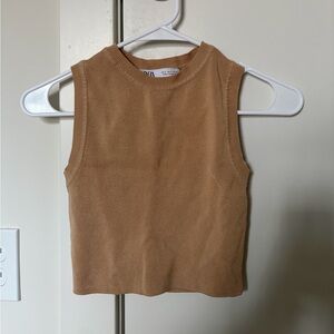 Zara Tan Knit Top